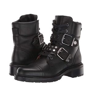 Black Leather Ankle Boots